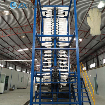 Cadena de producción de goma disponible azul del látex médico