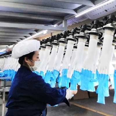 Cadena de producción de los guantes del caucho de nitrilo látex médico quirúrgico