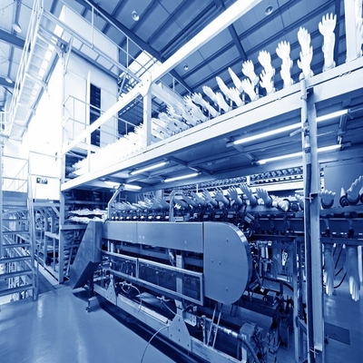 Cadena de producción médica de goma de los guantes del látex 380V 50-200KW