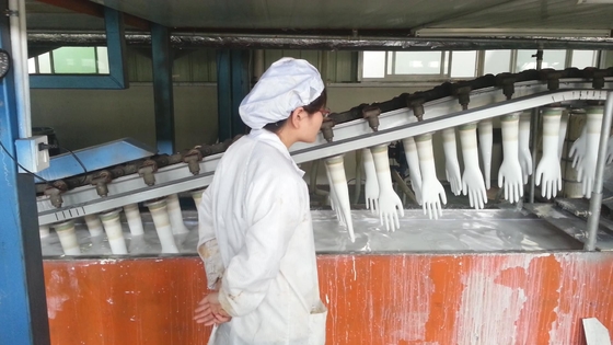 Cadena de producción médica de goma de los guantes del látex 380V 50-200KW