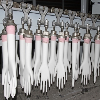 Cadena de producción médica de goma de los guantes del látex médico
