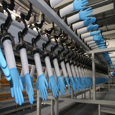 Cadena de producción médica de goma de los guantes del látex médico