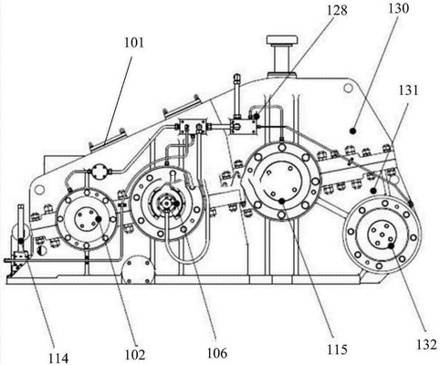 Perforación petrolífera Rig Drawwork 500 NEOPRENO DE GOMA HIDRÁULICO Suppor de 250 de embrague del CARBONO del partido de HEN Power de TIEMPO ventas DE ACERO de la SERIE