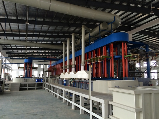 Línea de producción de electroplataje de plata plateada de oxidación de aluminio galvanizado