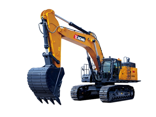 Excavadoras amarillas de XCMG en la industria de la construcción