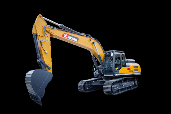 Excavadoras amarillas de XCMG en la industria de la construcción